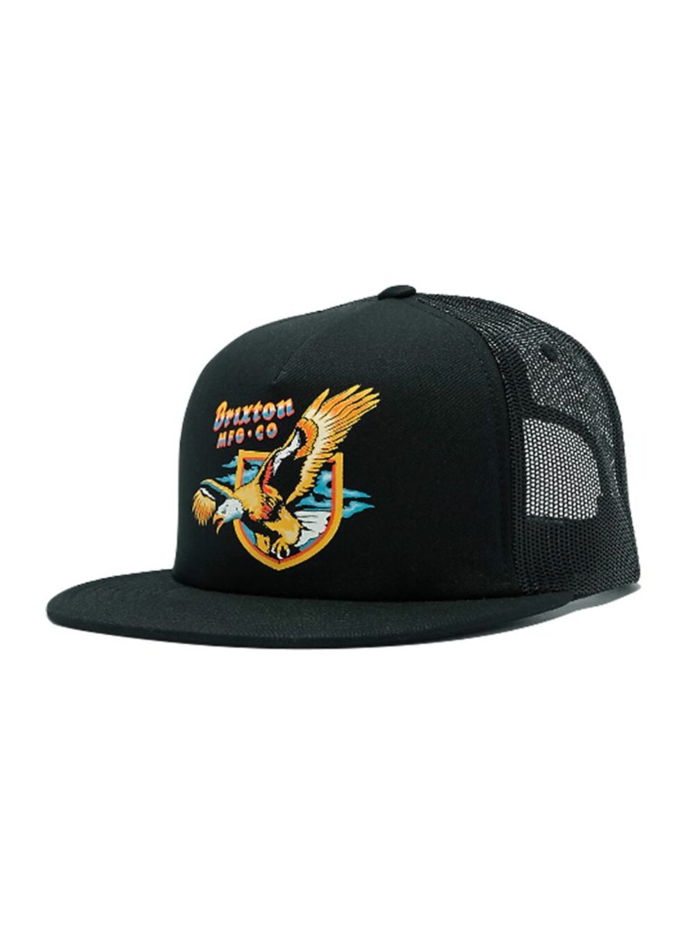 Brixton Trucker Hat District HP Black Eagle New With Tags